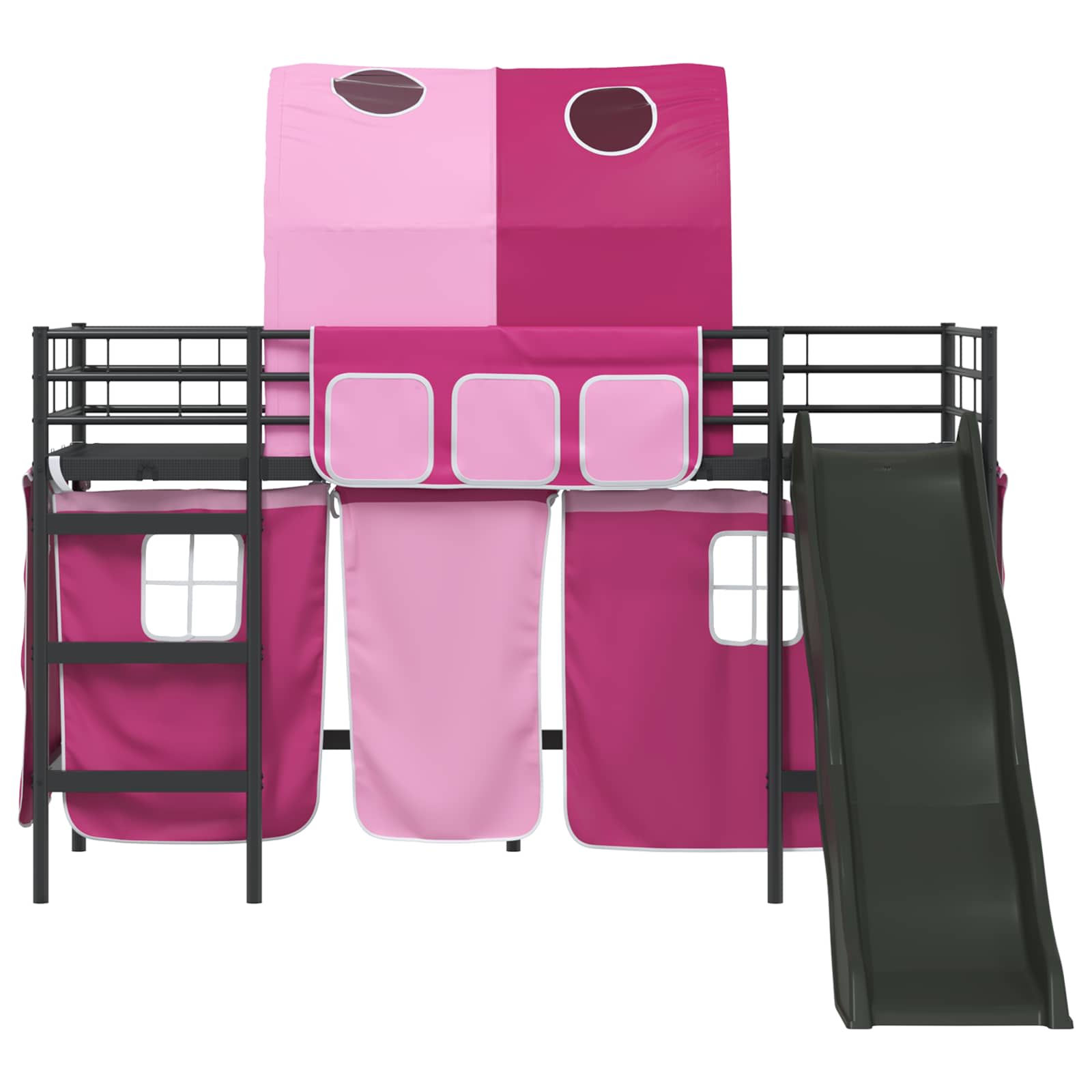 Lit mezzanine pour enfants Noir et rose 75 x 190 cm Métал - XIOS