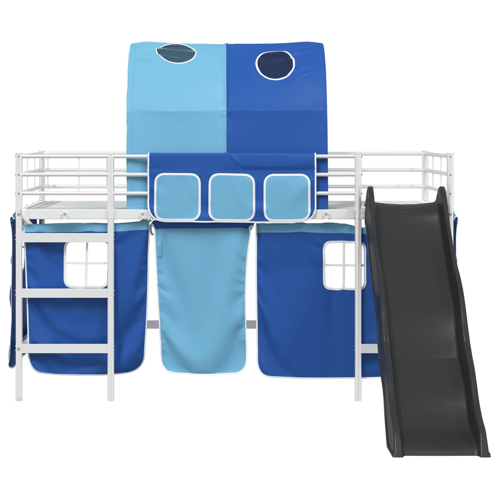 Lit mezzanine pour enfants Blanc et Bleu 80 x 200 cm Métал - XIOS