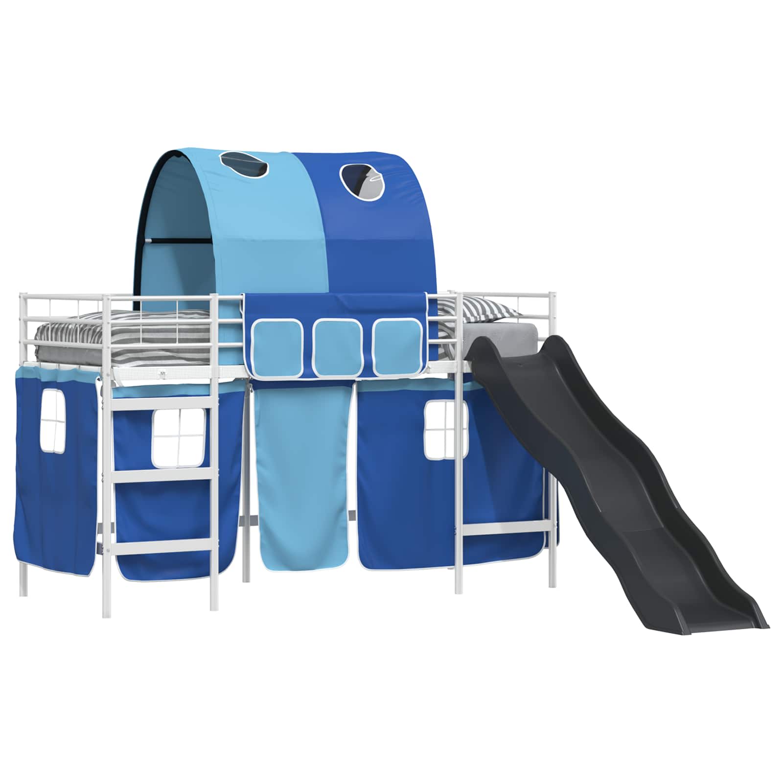 Lit mezzanine pour enfants Blanc et Bleu 90 x 190 cm Métал - XIOS