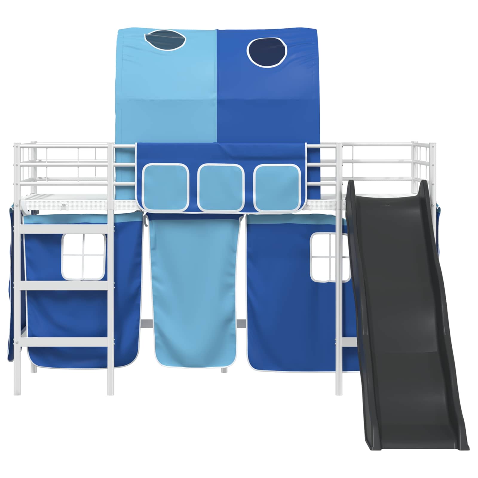Lit mezzanine pour enfants Blanc et Bleu 100 x 190 cm Métал - XIOS