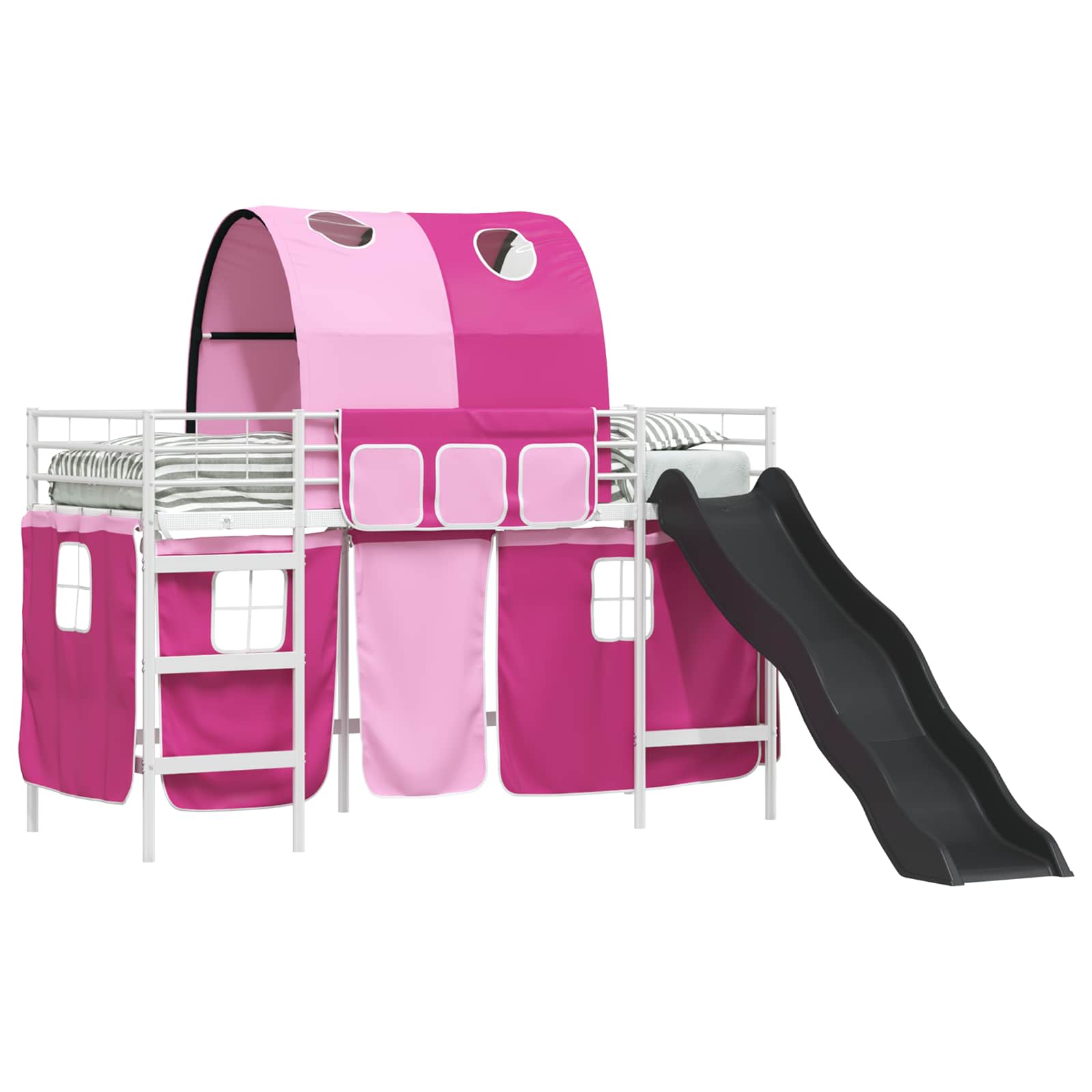 Lit mezzanine pour enfants Blanc et rose 75 x 190 cm Métал - XIOS