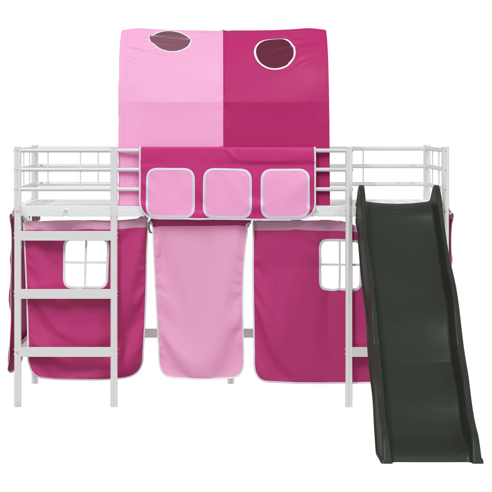 Lit mezzanine pour enfants Blanc et rose 100 x 190 cm Métал - XIOS