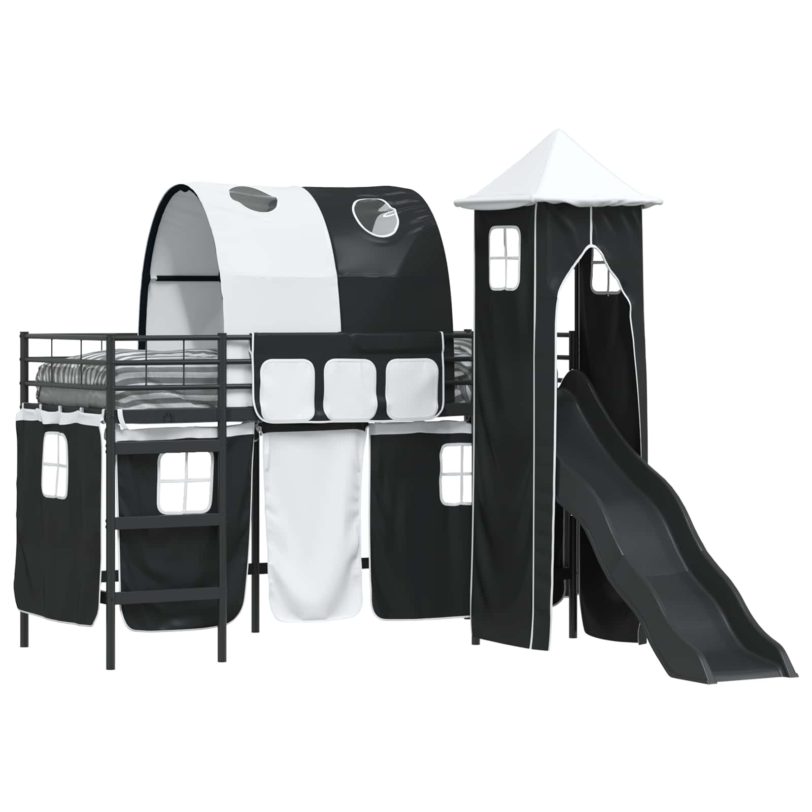 Lit mezzanine pour enfants Noir 75 x 190 cm Métал - XIOS
