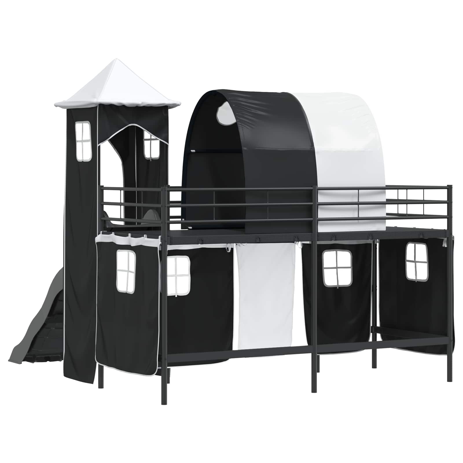 Lit mezzanine pour enfants Noir 75 x 190 cm Métал - XIOS