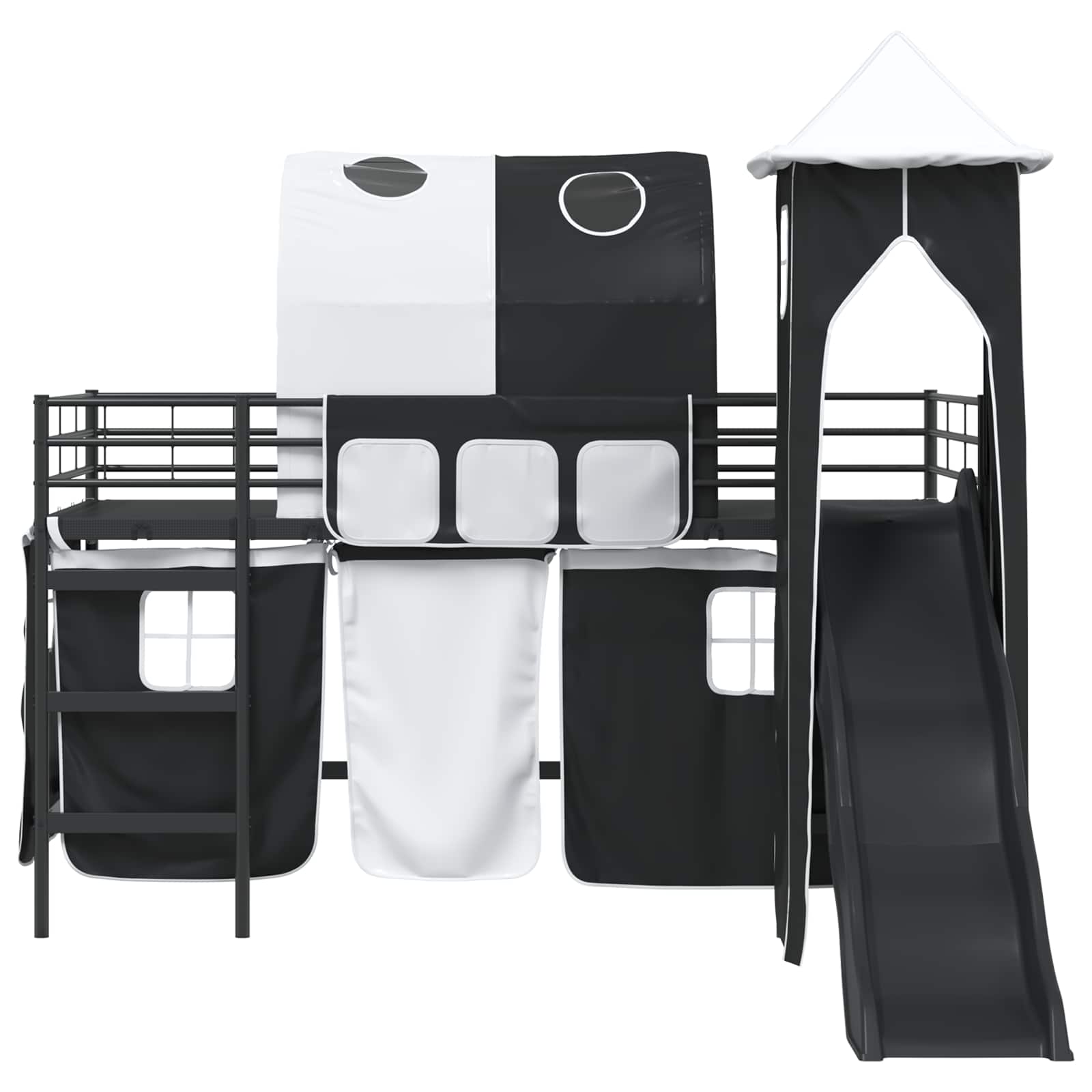 Lit mezzanine pour enfants Noir 107 x 200 cm Métал - XIOS