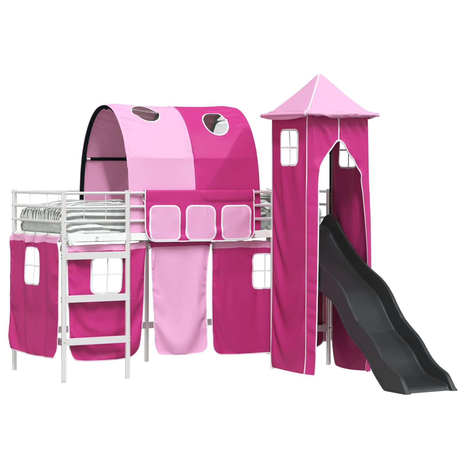 Lit mezzanine pour enfants Blanc et rose 75 x 190 cm Métал - XIOS