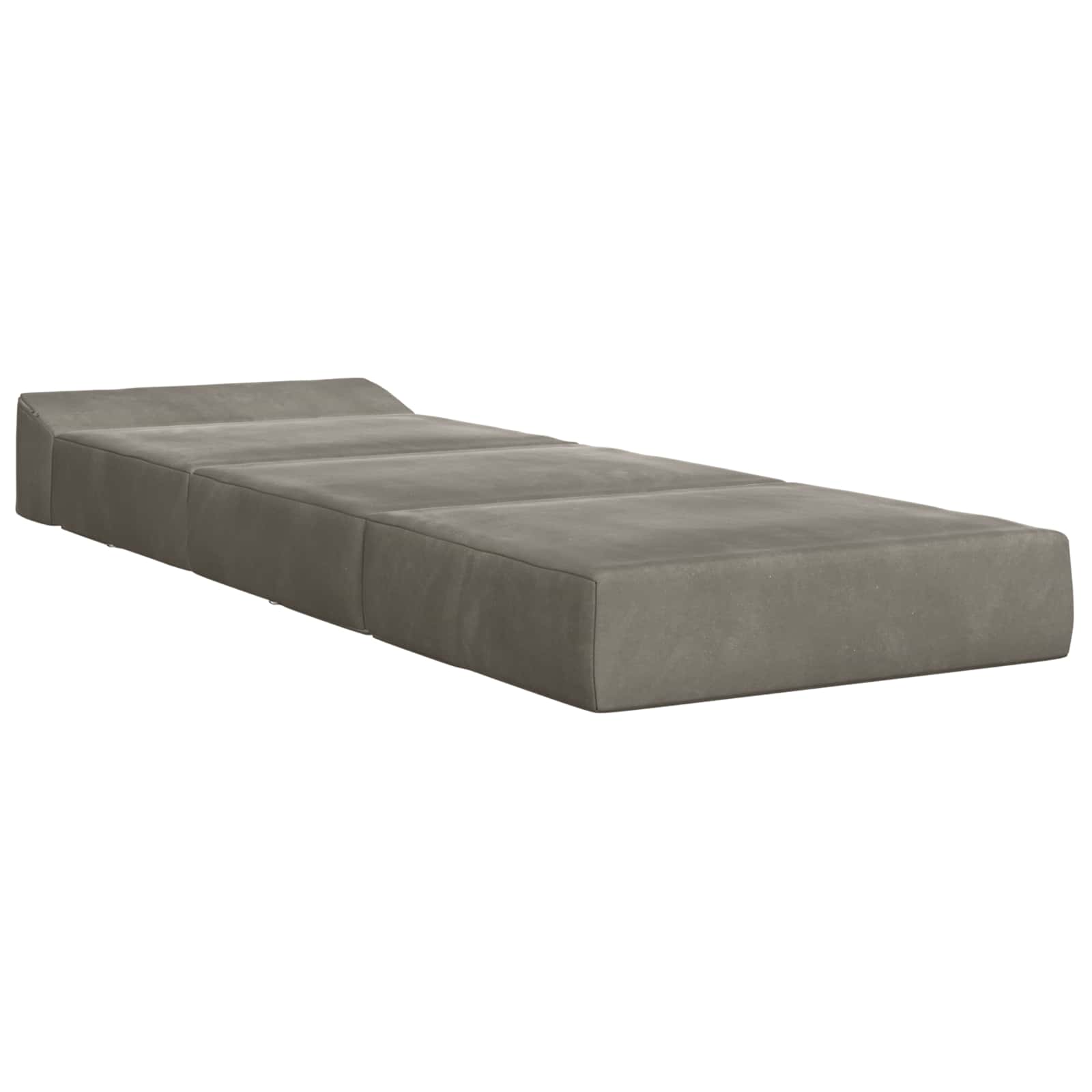 Canapé-lit pliable Gris clair 200 x 70 x 15 cm Velours - XIOS