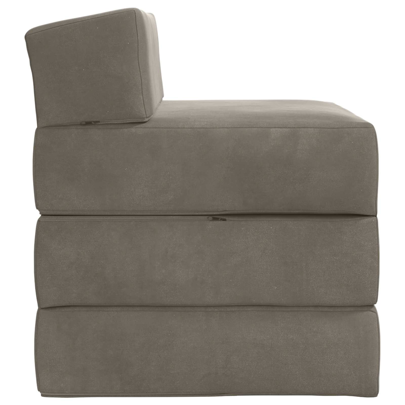 Canapé-lit pliable Gris clair 200 x 70 x 15 cm Velours - XIOS
