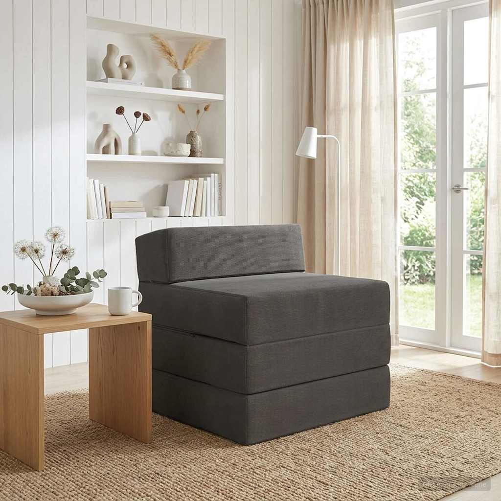 Canapé-lit pliable Gris foncé 200 x 70 x 10 cm - XIOS