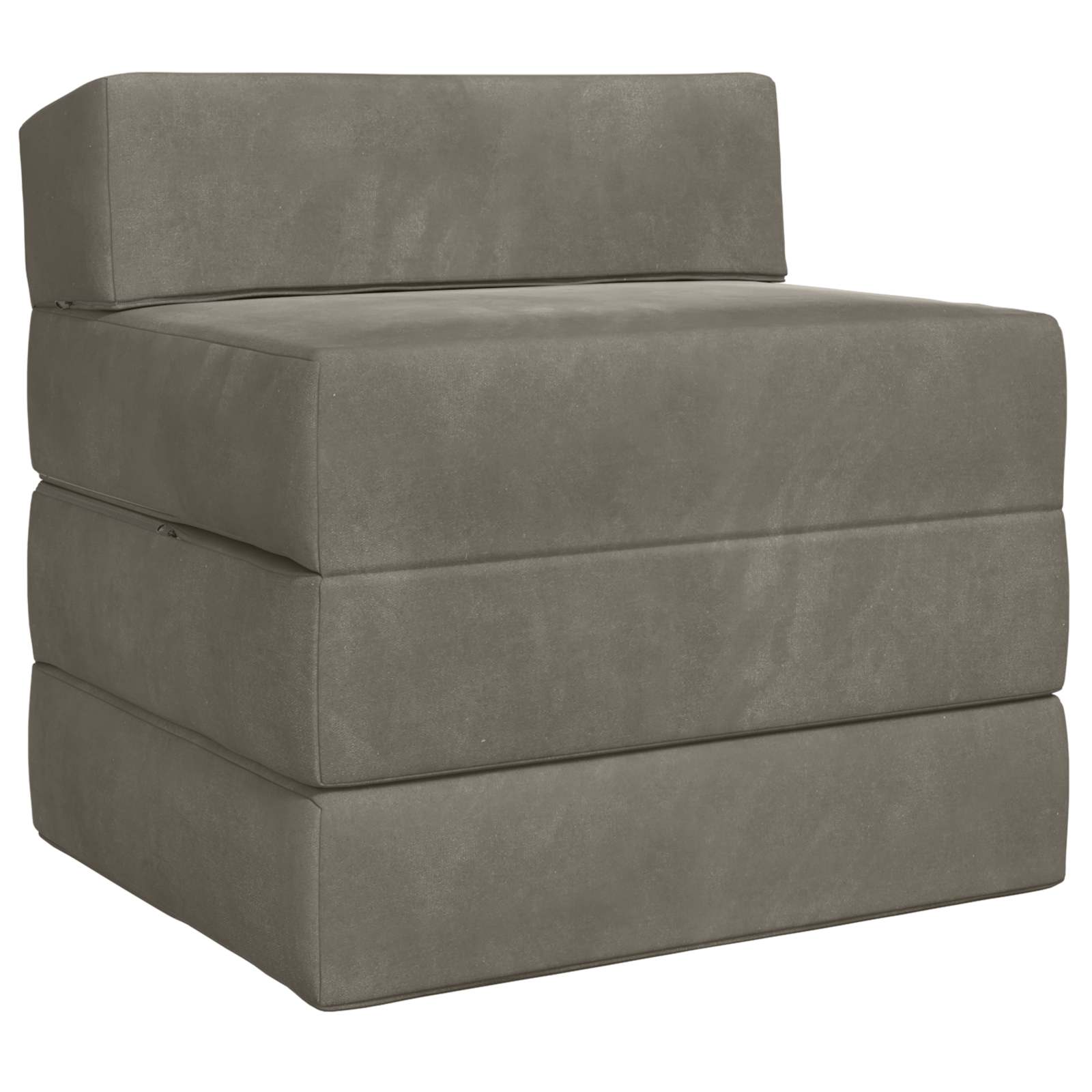 Canapé-lit pliable Gris clair 200 x 70 x 10 cm Velours - XIOS