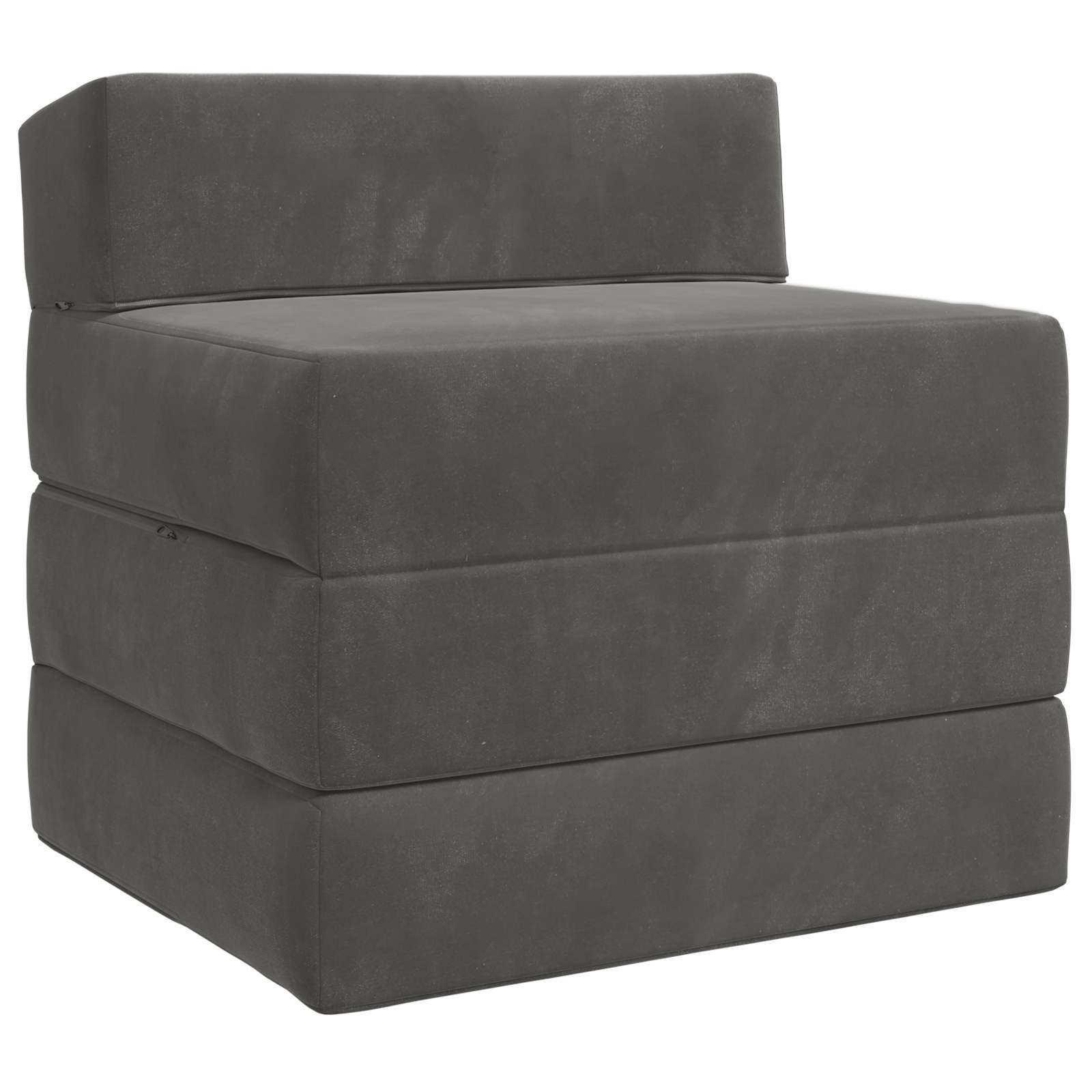 Canapé-lit pliable Gris foncé 200 x 70 x 10 cm Velours - XIOS