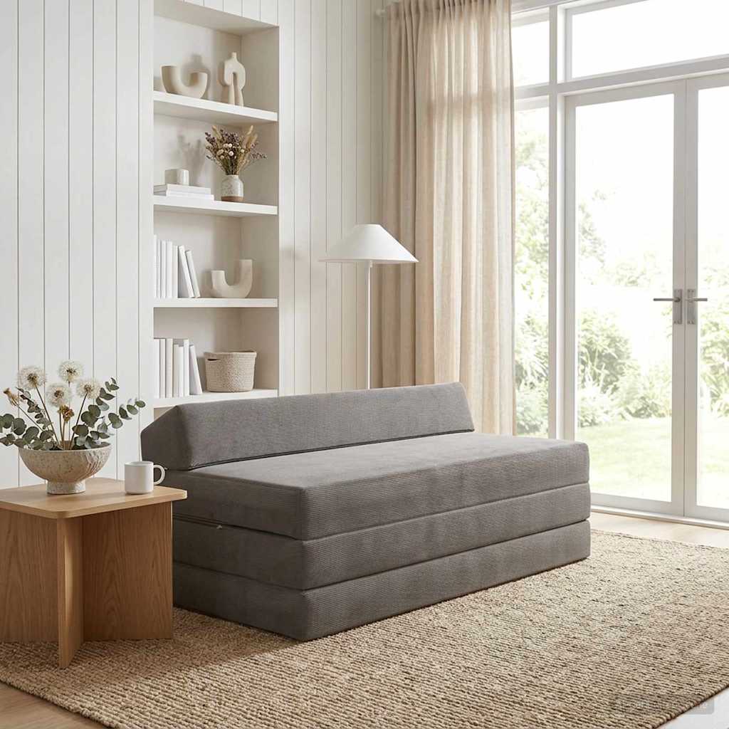 Canapé-lit pliable Gris clair 120 x 60 x 49 cm Tissu - XIOS