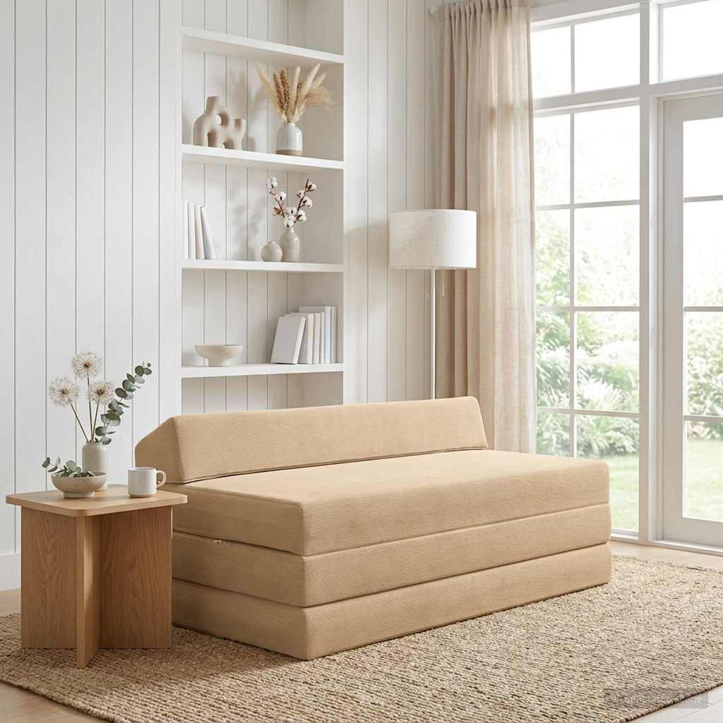 Canapé-lit pliable Vert Gris 120 x 60 x 49 cm Tissu - XIOS