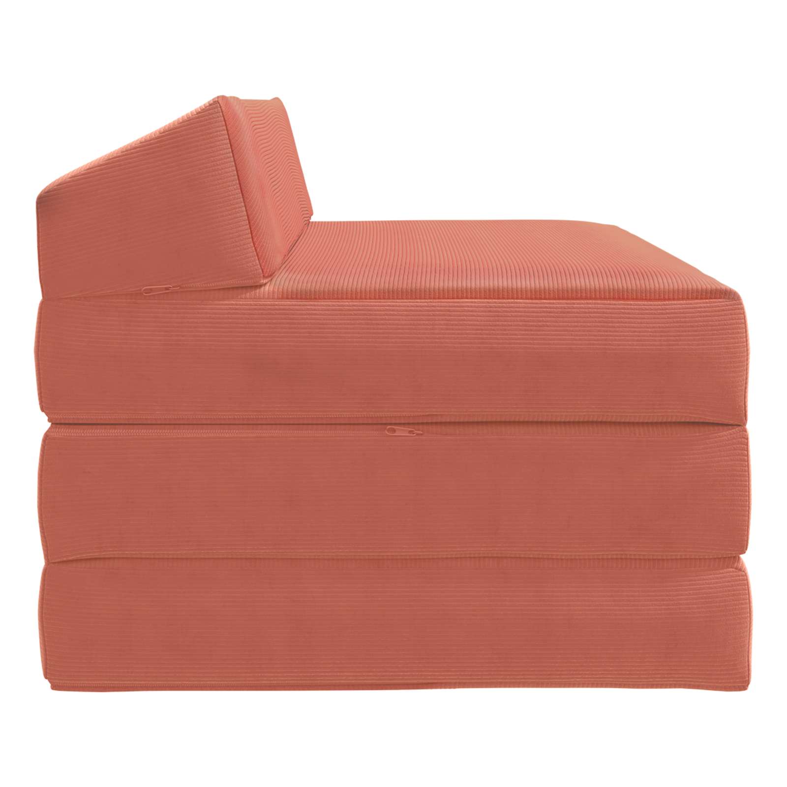 Canapé-lit pliable Rouge orange 120 x 60 x 49 cm Tissu - XIOS