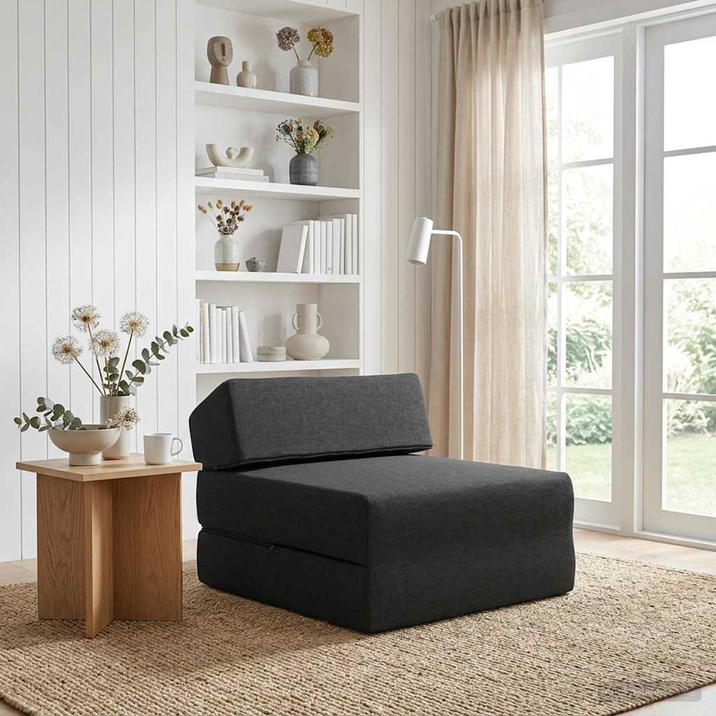 Canapé-lit pliable Noir 60 x 70 x 41 cm Tissu - XIOS