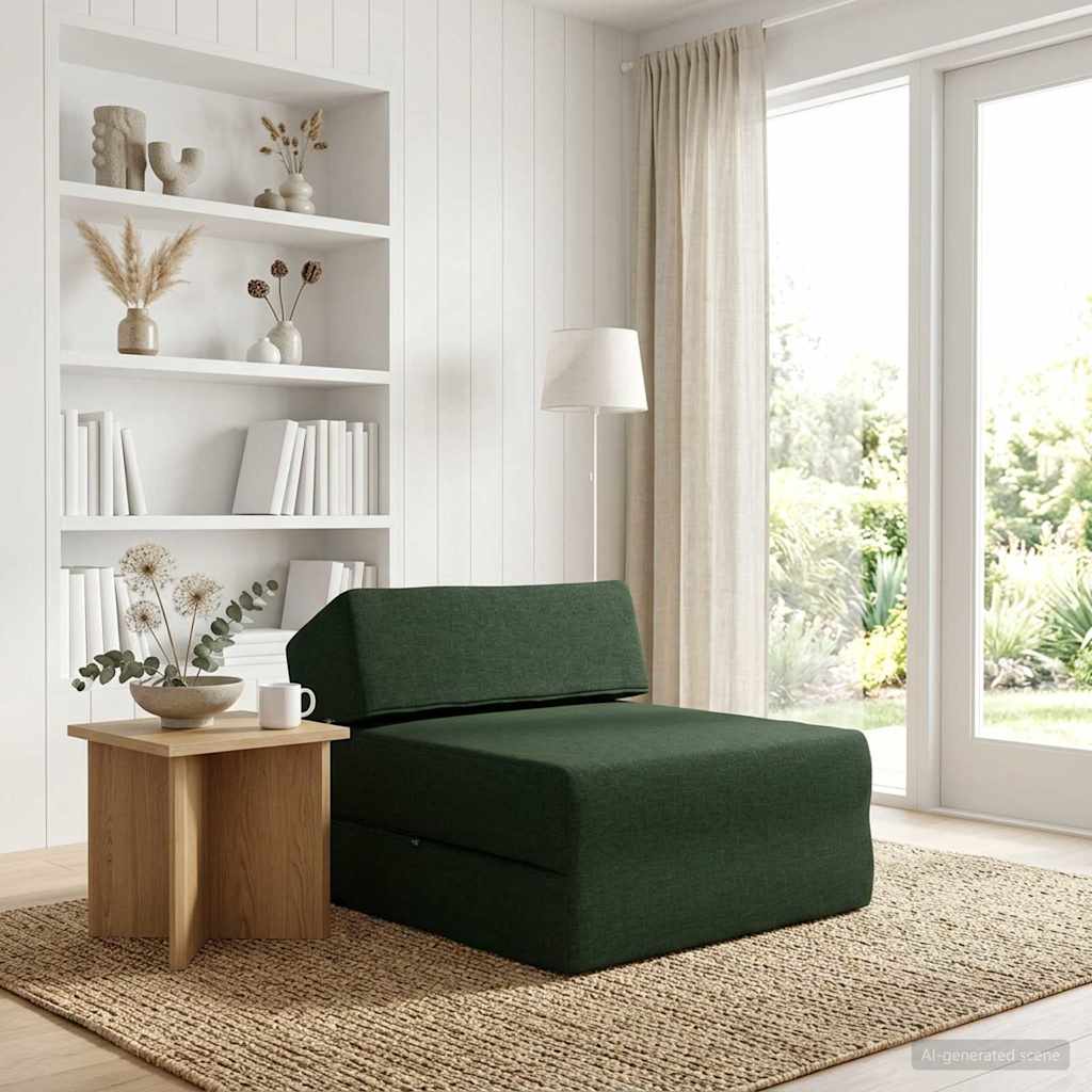 Canapé-lit pliable Vert foncé 60 x 70 x 41 cm Tissu - XIOS