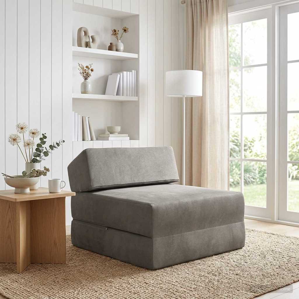 Canapé-lit pliable Gris clair 60 x 70 x 41 cm Tissu - XIOS
