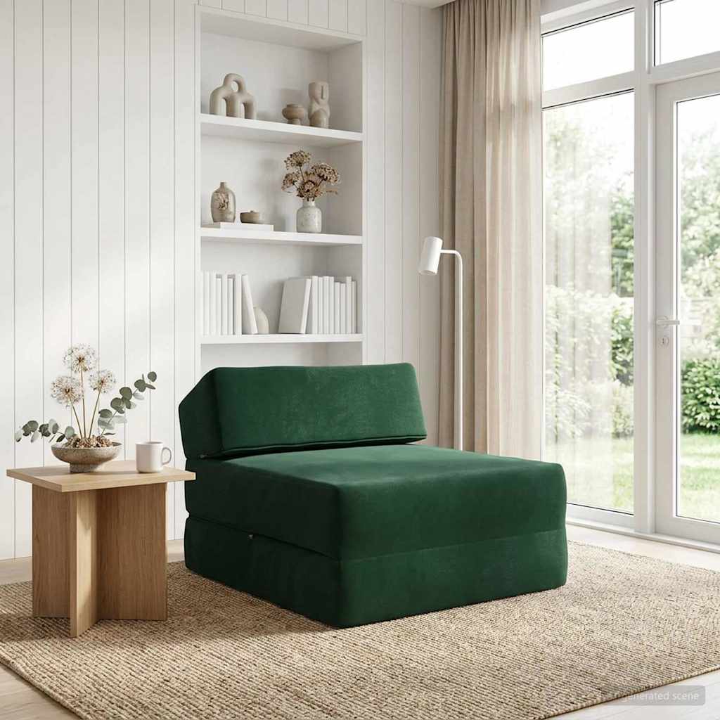 Canapé-lit pliable Vert foncé 60 x 70 x 41 cm Tissu - XIOS