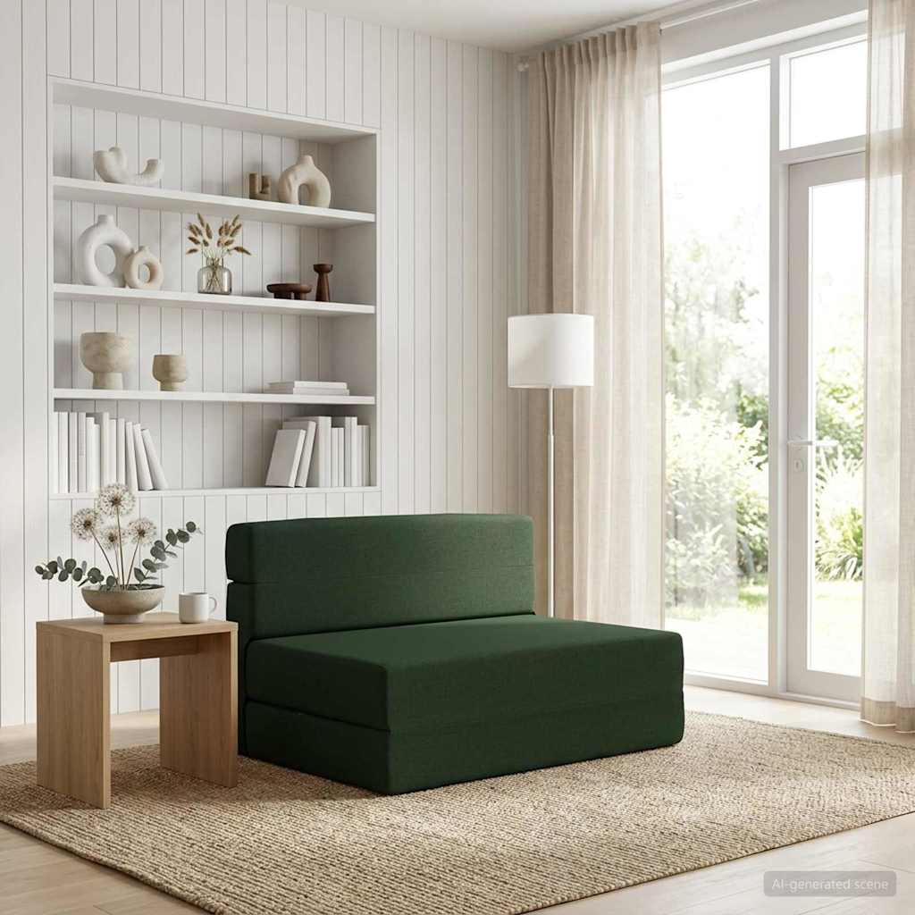 Canapé-lit pliable Vert foncé 70 x 72 x 60 cm Tissu - XIOS