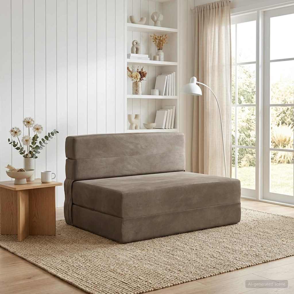 Canapé-lit pliable Gris clair 70 x 72 x 60 cm Tissu - XIOS