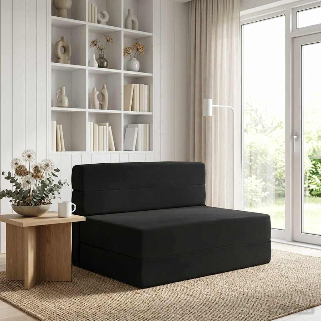 Canapé-lit pliable Noir 70 x 72 x 60 cm Tissu - XIOS