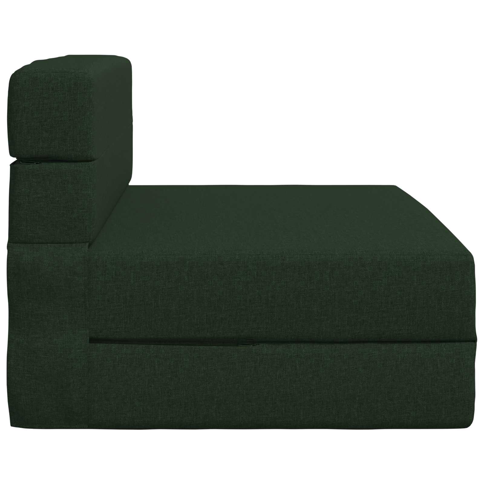 Canapé-lit pliant Vert foncé 190 x 100 x 15 cm tissu - XIOS