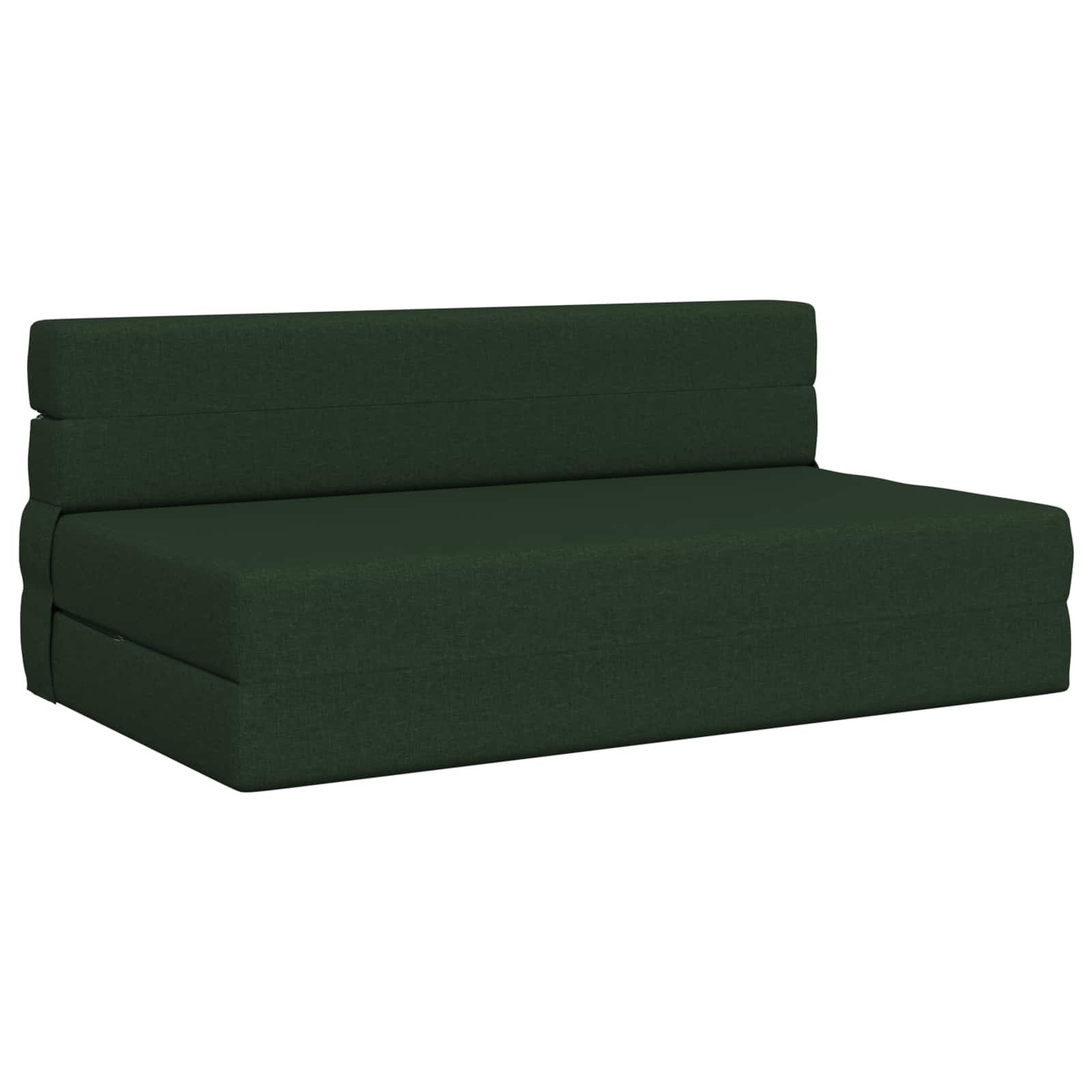 Canapé-lit pliant Vert foncé 203 x 152 x 15 cm tissu - XIOS