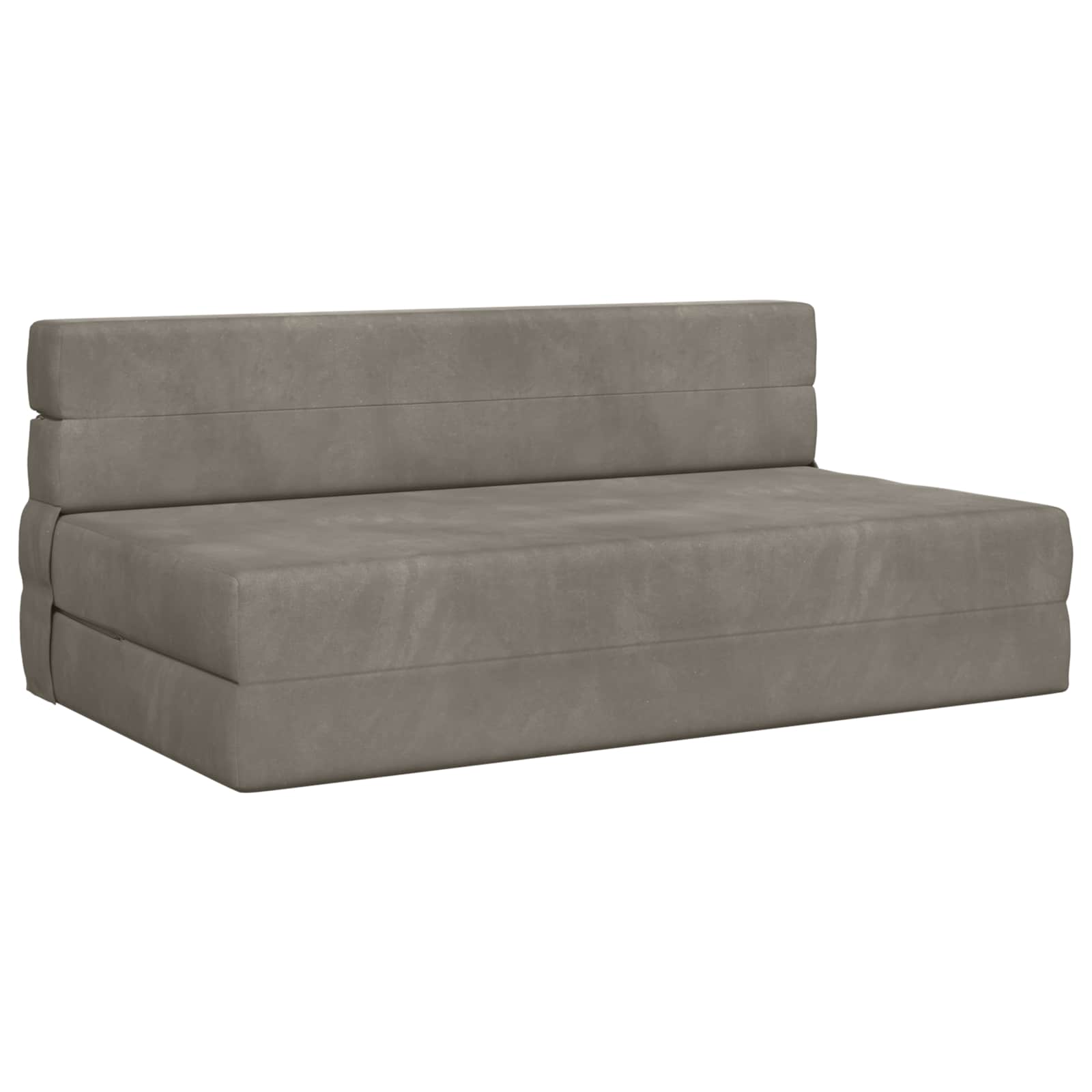 Canapé-lit pliant Gris clair 203 x 152 x 15 cm Velours - XIOS