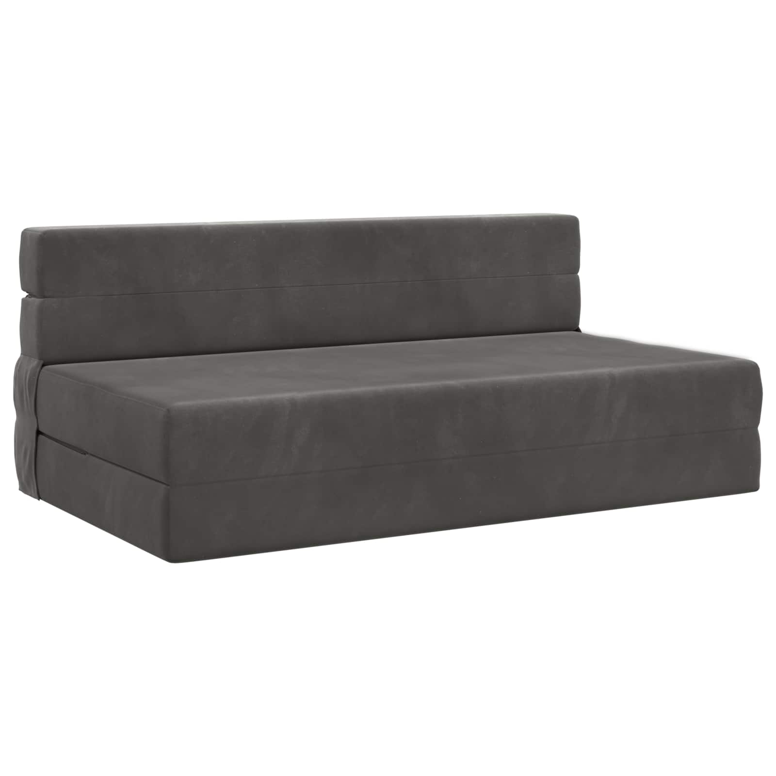Canapé-lit pliant Gris foncé 203 x 152 x 15 cm Velours - XIOS