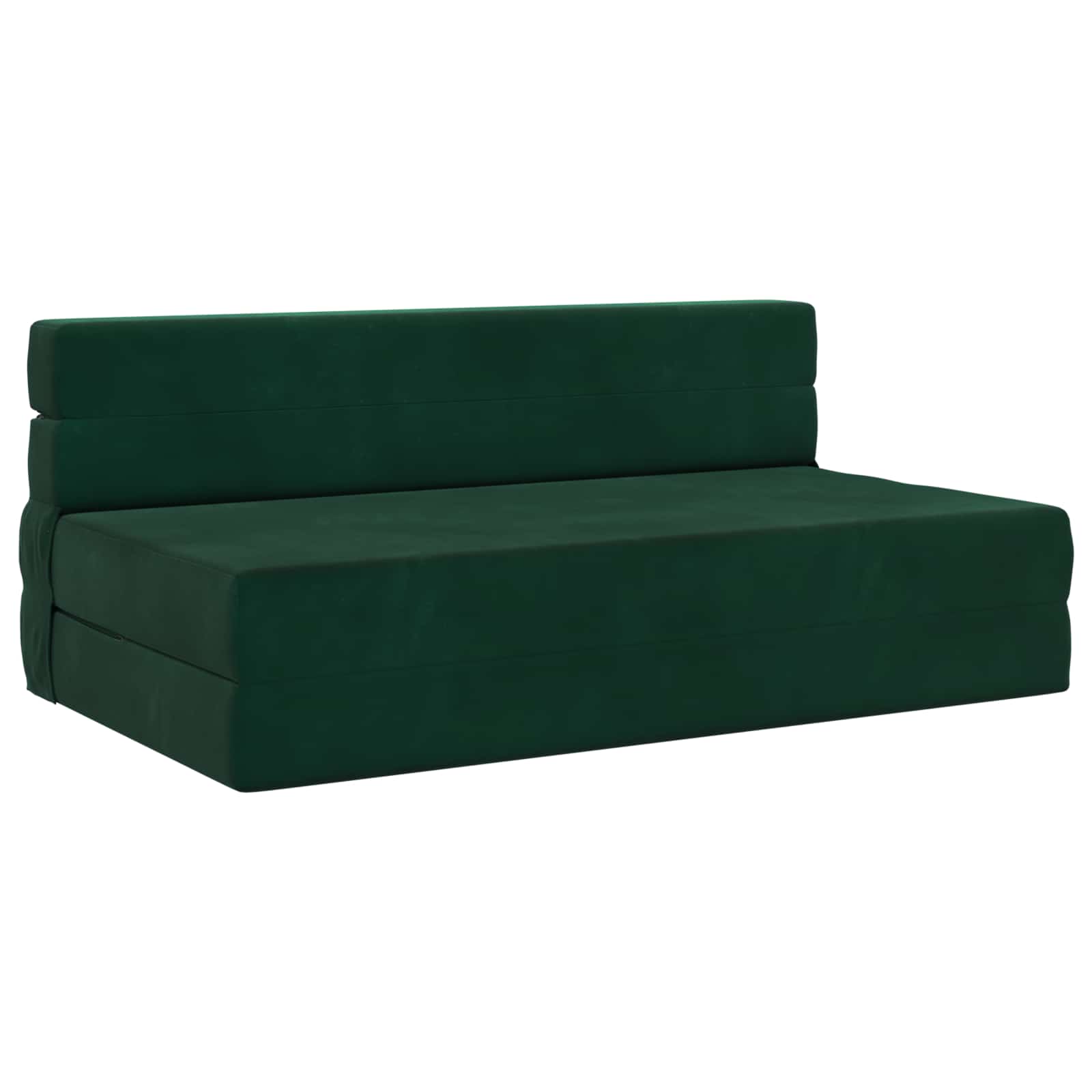 Canapé-lit pliant Vert foncé 203 x 152 x 15 cm Velours - XIOS