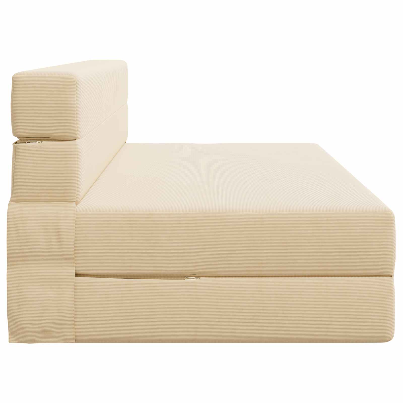 Canapé-lit pliable Crème 152 x 86,5 x 60 cm Tissu