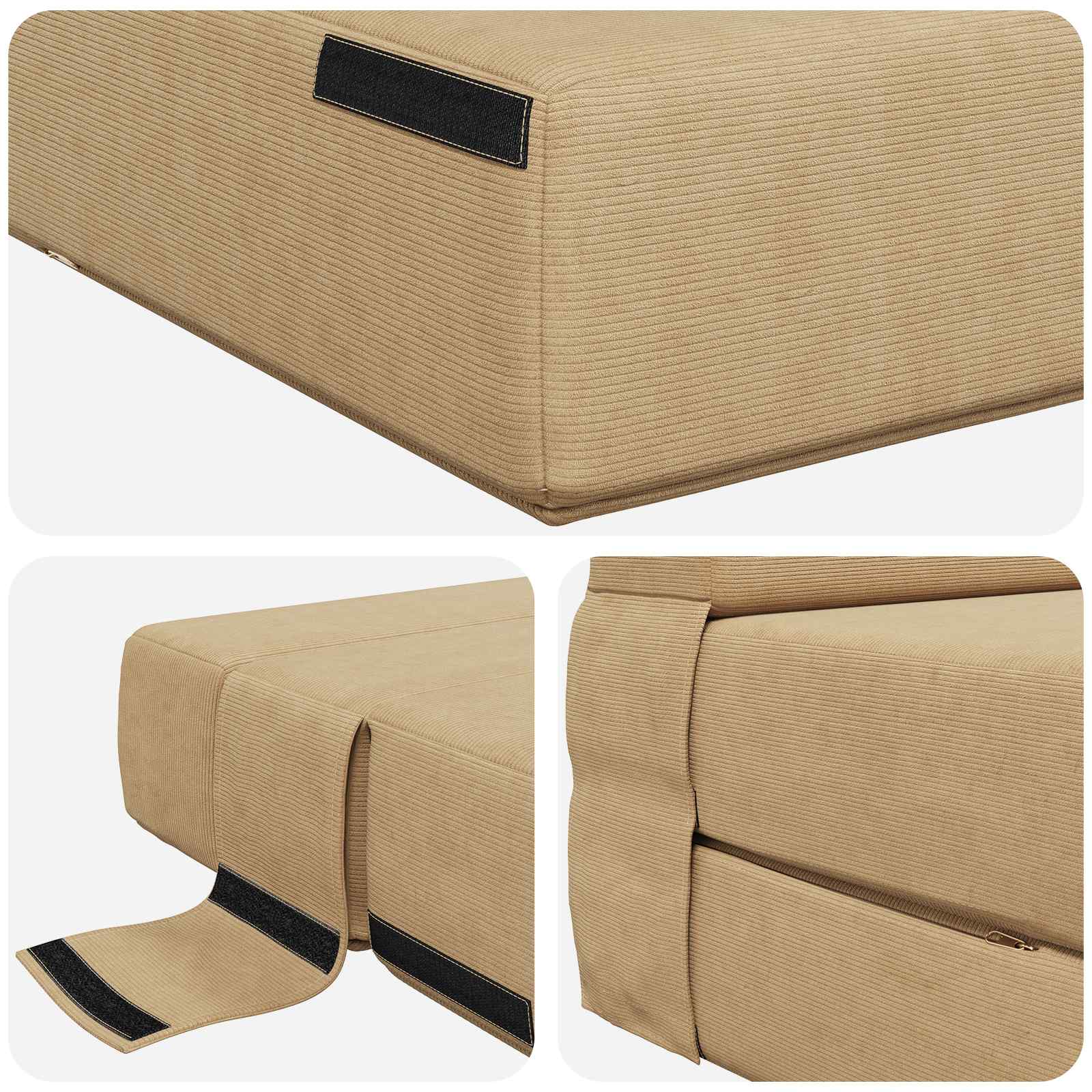 Canapé-lit pliant Gris Vert Clair 203 x 152 x 15 cm - XIOS
