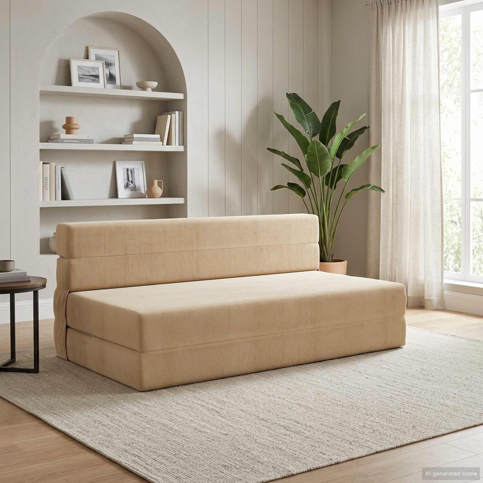 Canapé-lit pliant Gris Vert Clair 203 x 152 x 15 cm - XIOS