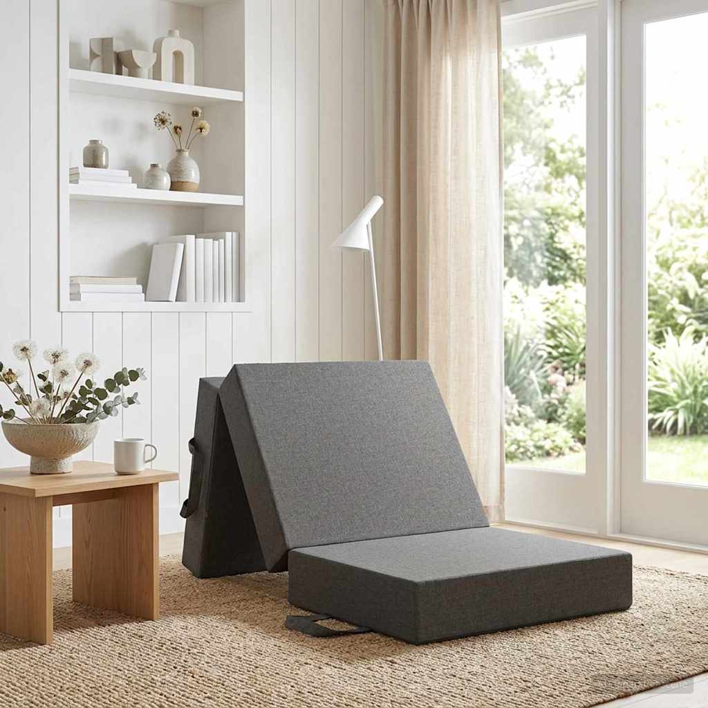 Canapé-lit pliable 90 x 63 x 45 cm Gris clair - XIOS