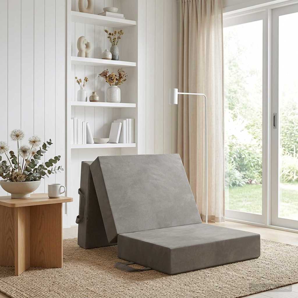 Canapé-lit pliable 90 x 63 x 45 cm Gris clair - XIOS