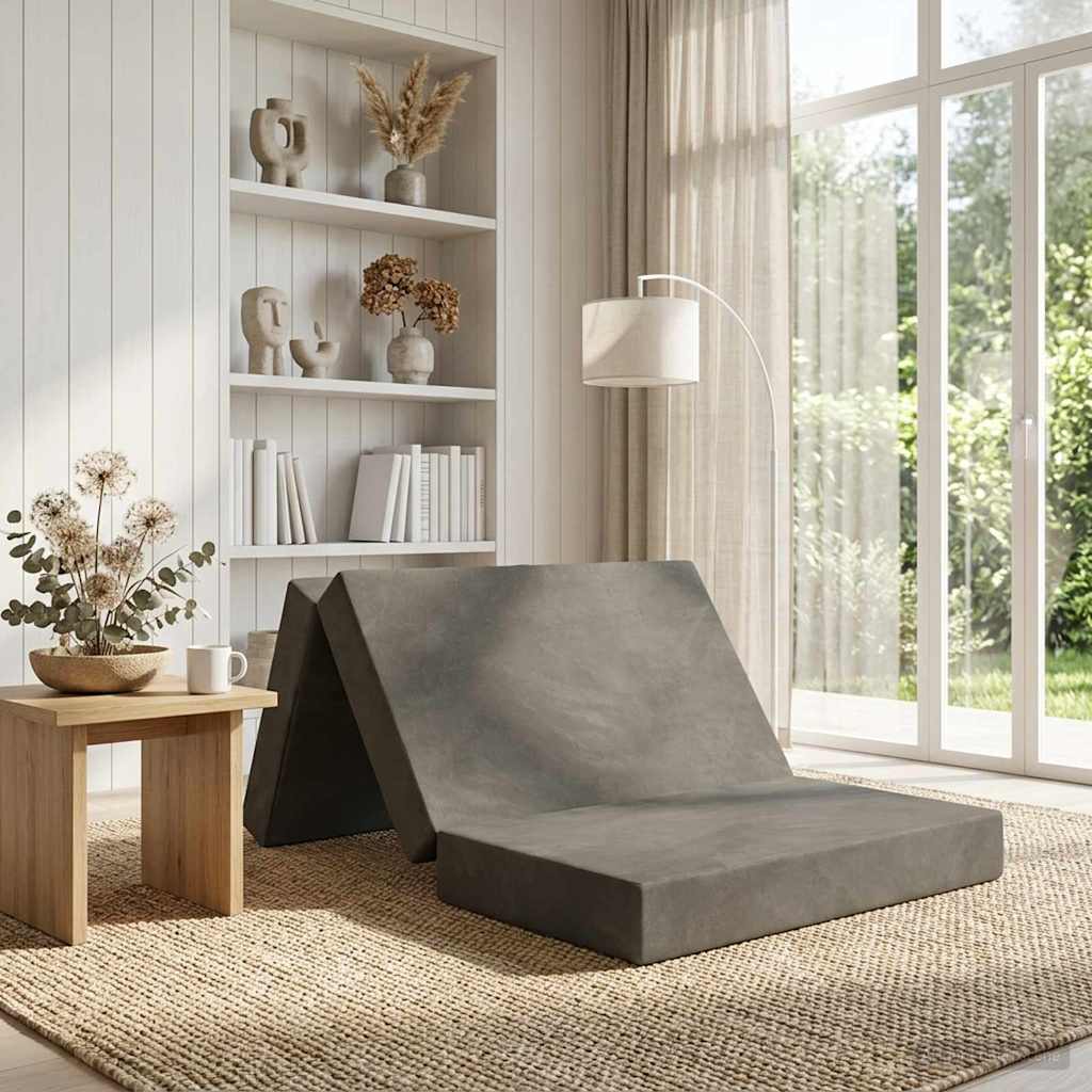 Canapé-lit pliable 90 x 67 x 45 cm Gris clair - XIOS