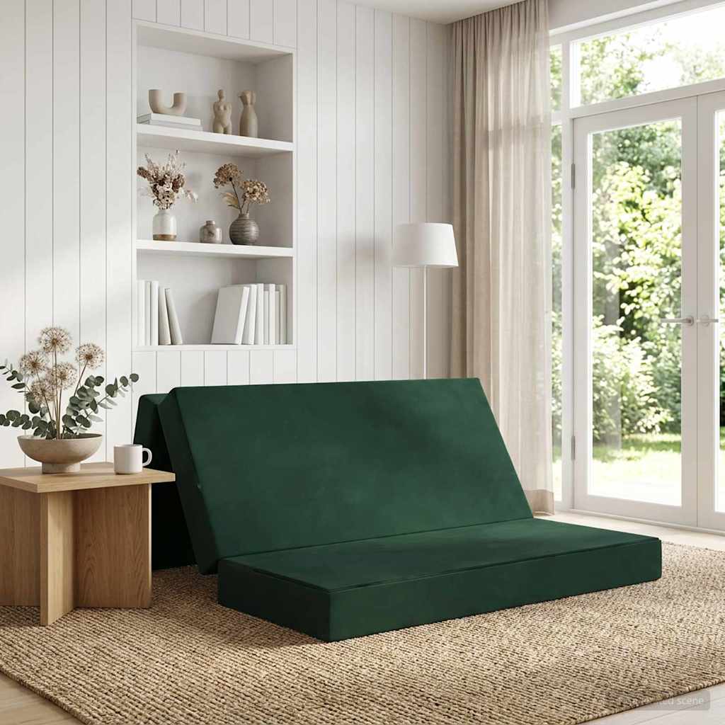 Canapé-lit pliable 160 x 67 x 45 cm Vert foncé - XIOS