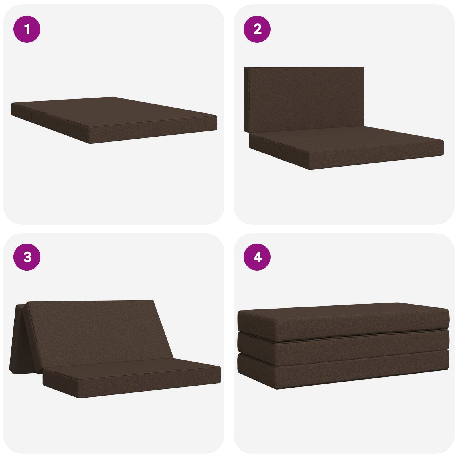 Canapé-lit pliable 140 x 67 x 45 cm Taupe - XIOS