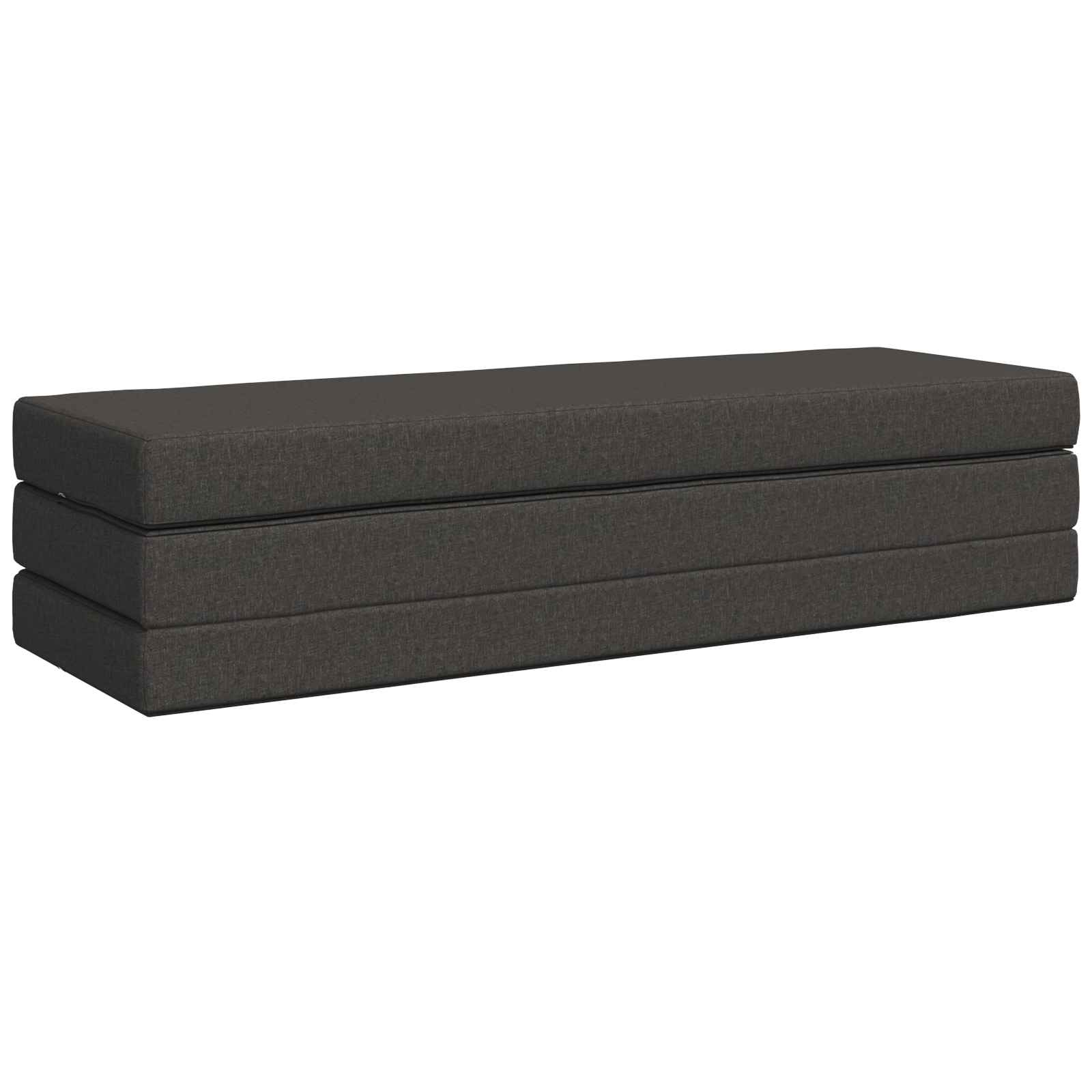 Canapé-lit pliable 180 x 67 x 45 cm Gris foncé