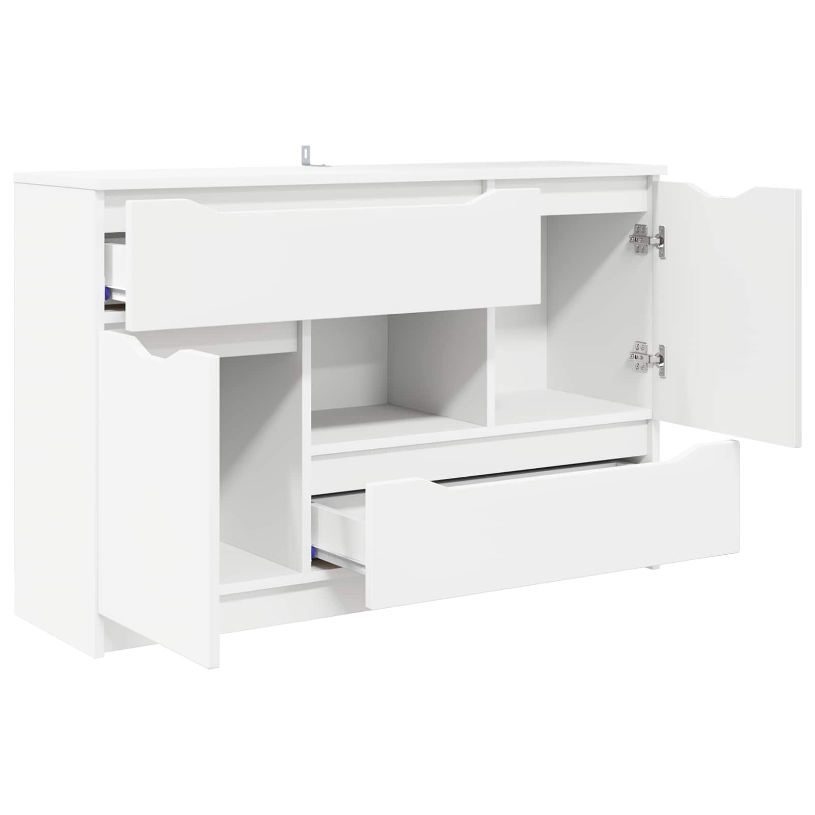 Buffet Blanc 100 x 30 x 65,6 Bois d'ingénierie