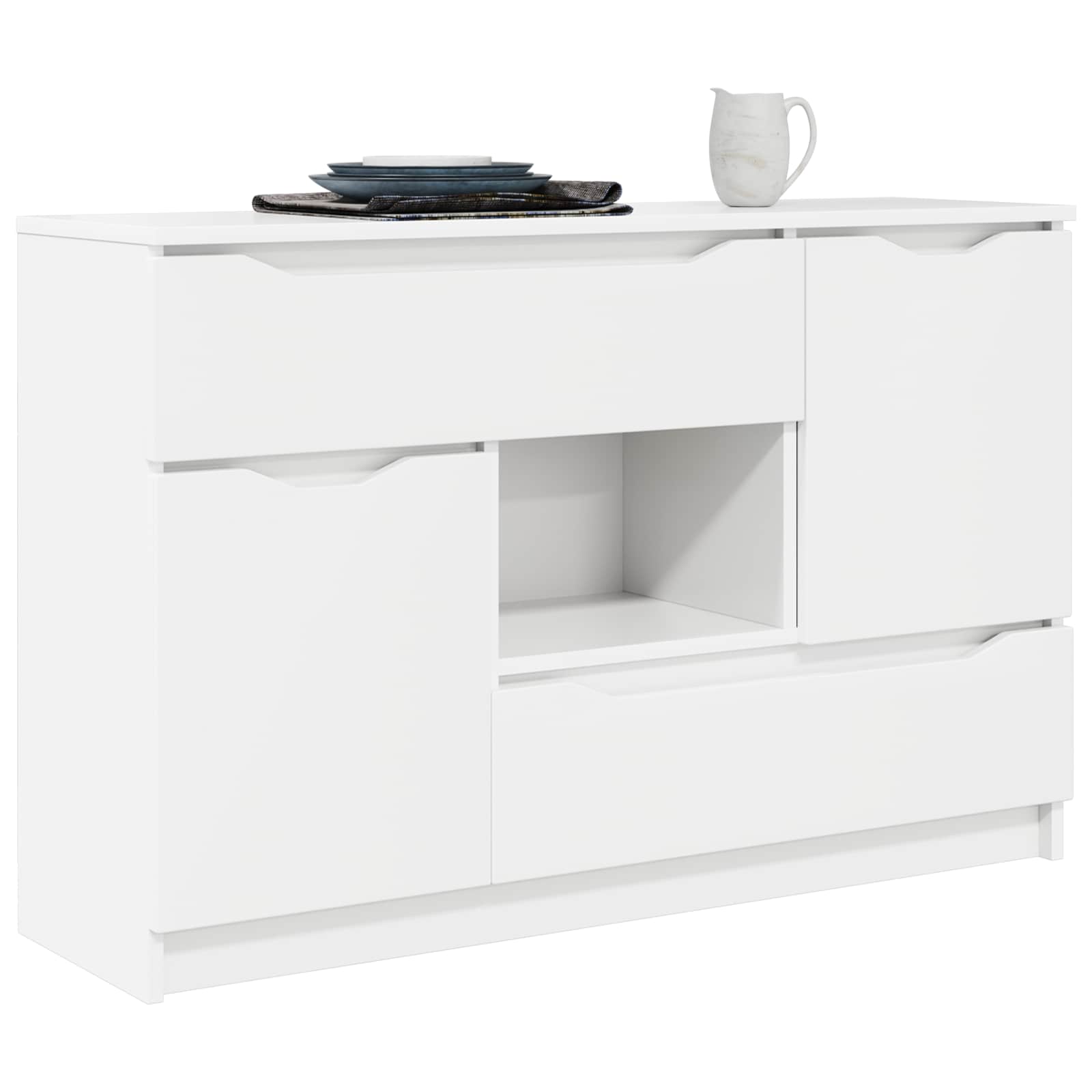 Buffet Blanc 100 x 30 x 65,6 Bois d'ingénierie