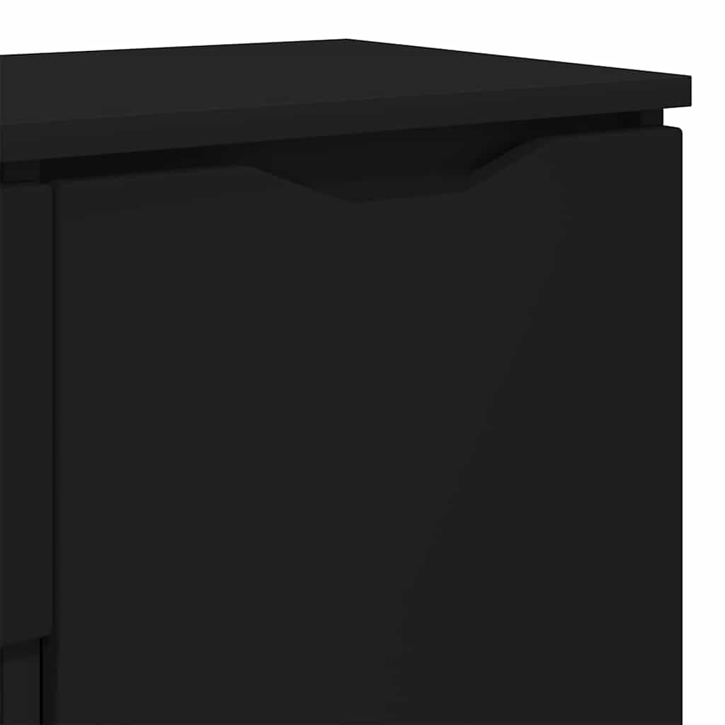 Buffet avec tiroir Noir 100 x 30 x 65,6 Bois d'ingénierie