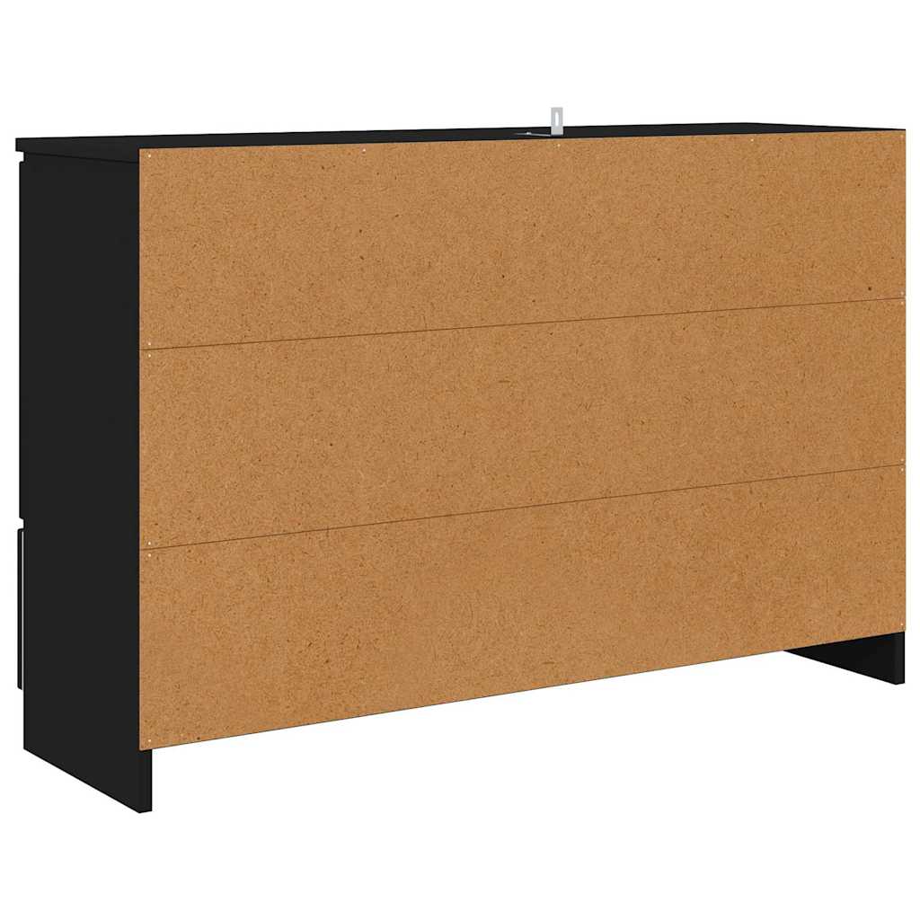 Buffet avec tiroir Noir 100 x 30 x 65,6 Bois d'ingénierie
