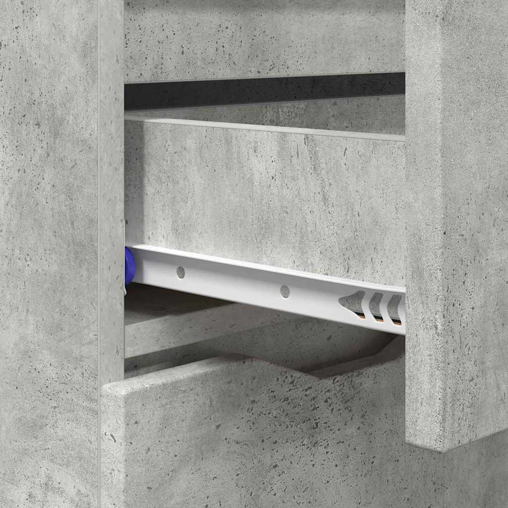 Buffet avec tiroir Gris béton 100 x 30 x 65,6 Bois d'ingénierie