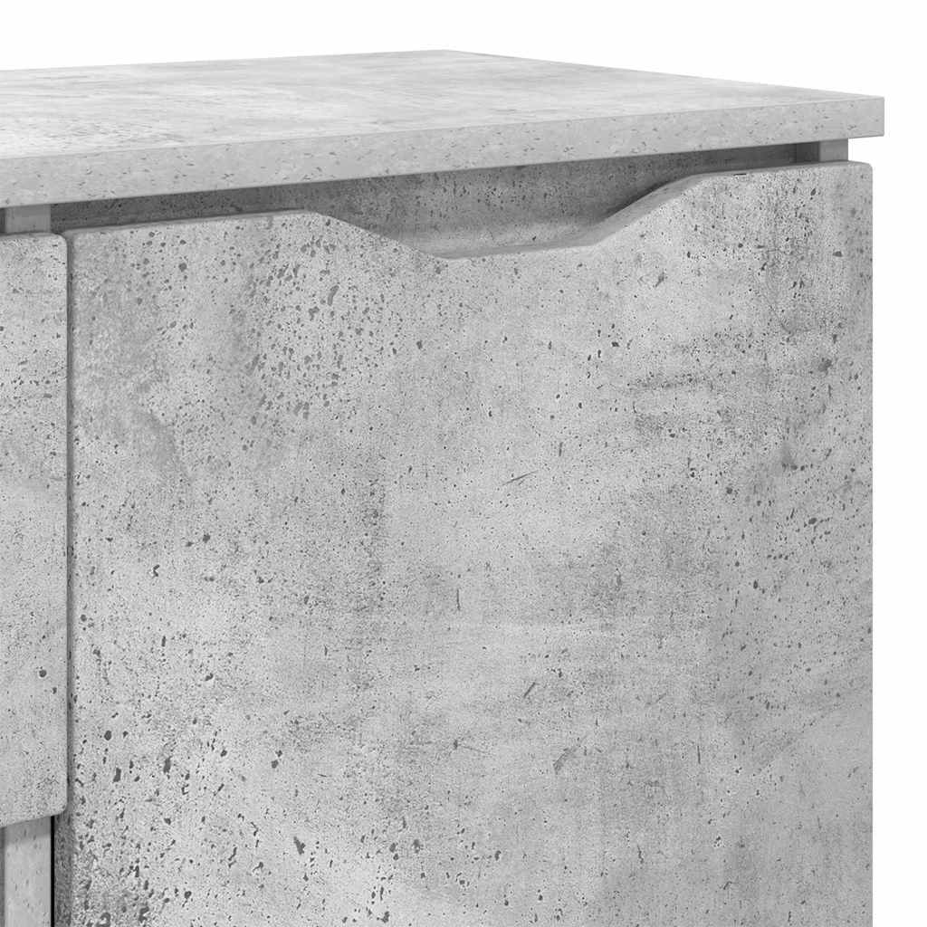 Buffet avec tiroir Gris béton 100 x 30 x 65,6 Bois d'ingénierie