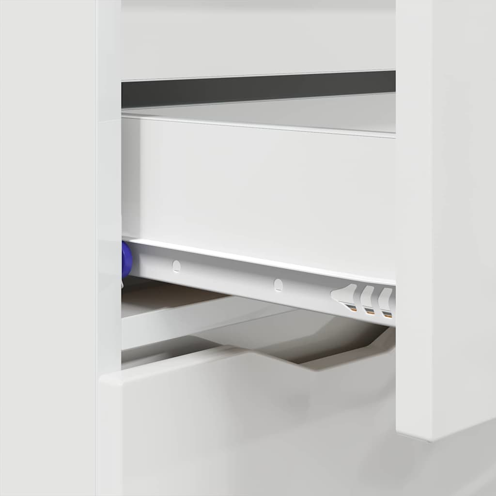 Buffet Blanc brillant 100 x 30 x 65,6 Bois d'ingénierie - XIOS
