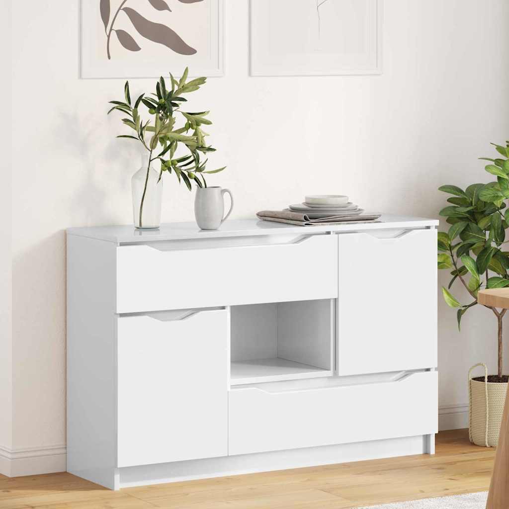 Buffet Blanc brillant 100 x 30 x 65,6 Bois d'ingénierie - XIOS