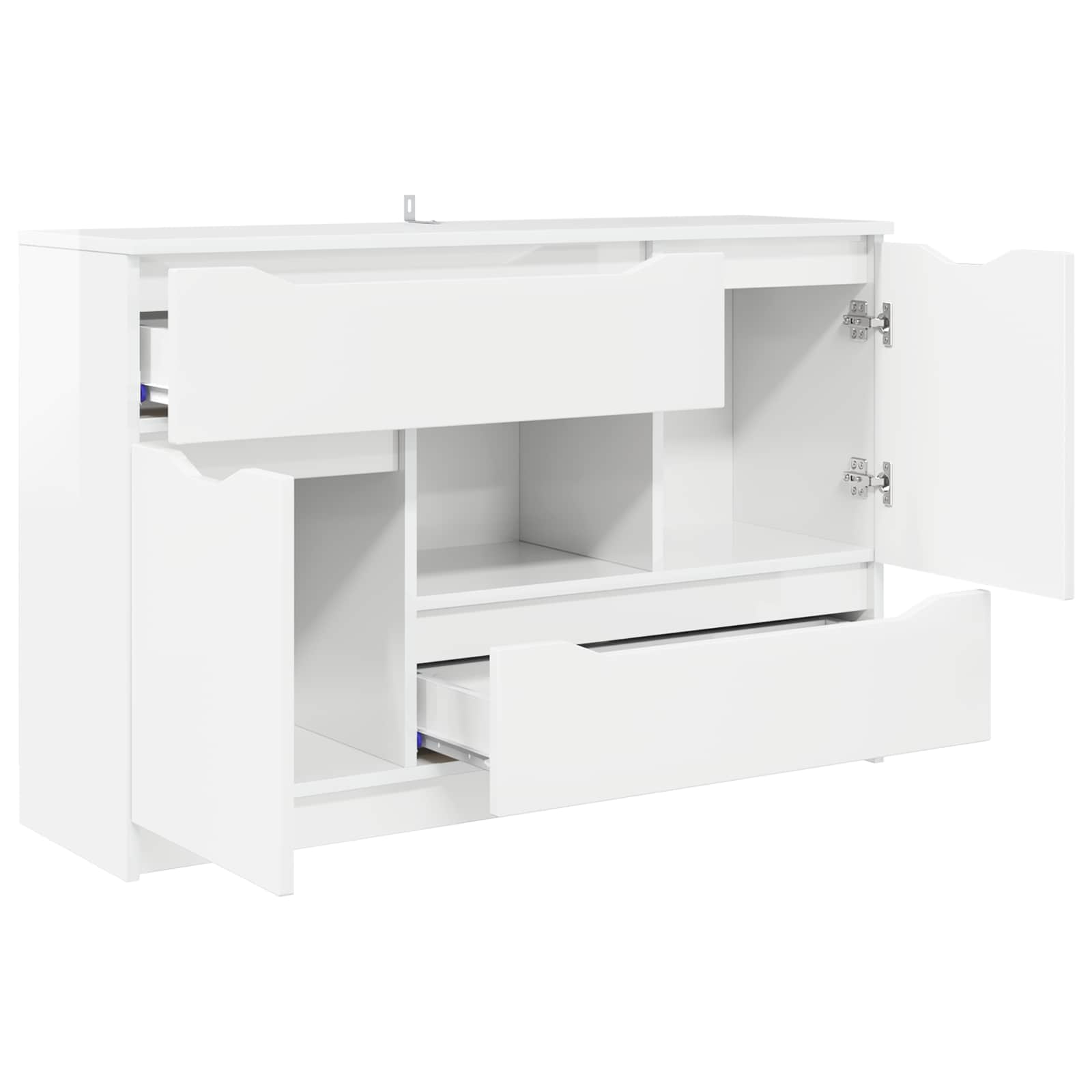 Buffet Blanc brillant 100 x 30 x 65,6 Bois d'ingénierie - XIOS