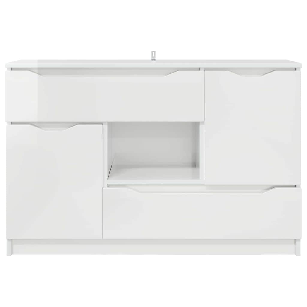 Buffet Blanc brillant 100 x 30 x 65,6 Bois d'ingénierie - XIOS