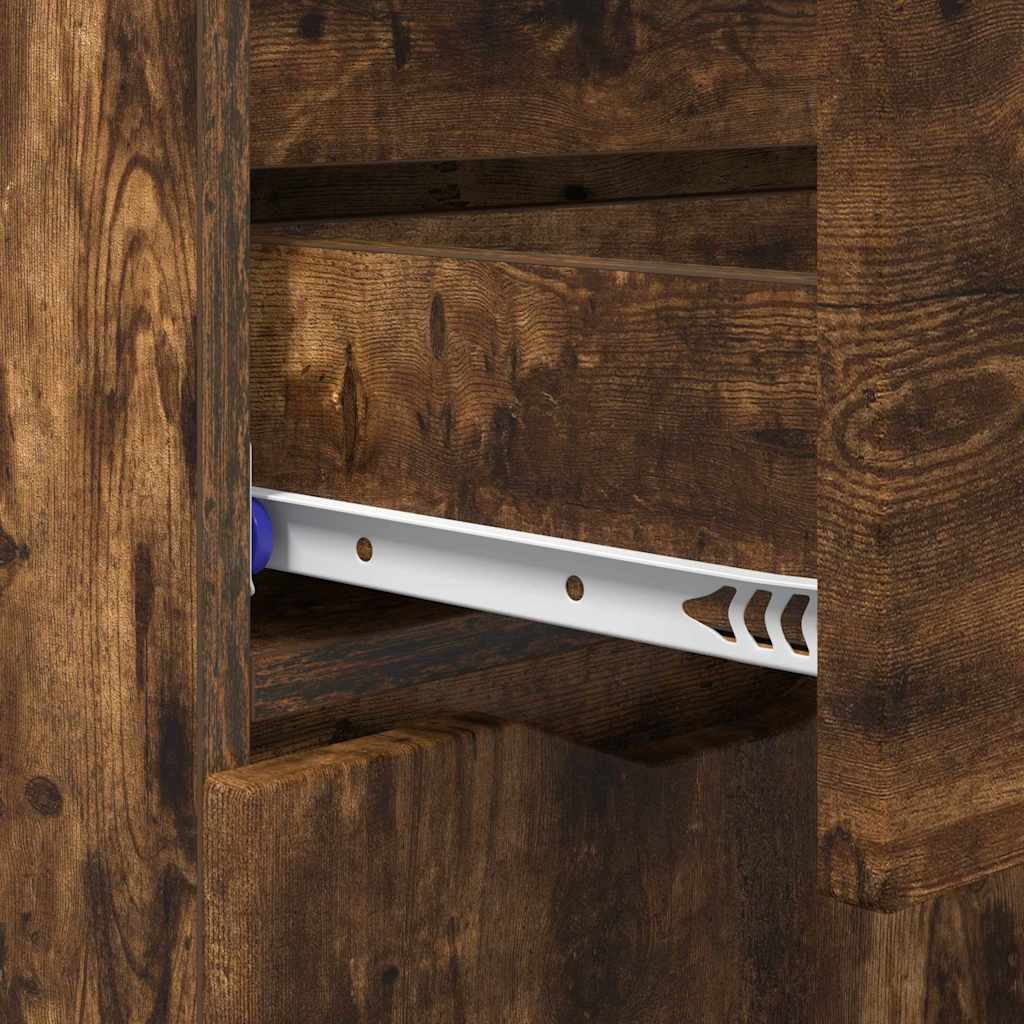 Buffet avec tiroir Chêne fumé 100 x 30 x 65,6 Bois d'ingénierie - XIOS